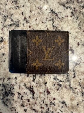 Louis Vuitton Monogram Canvas Card & Key Holder in Brown and Black